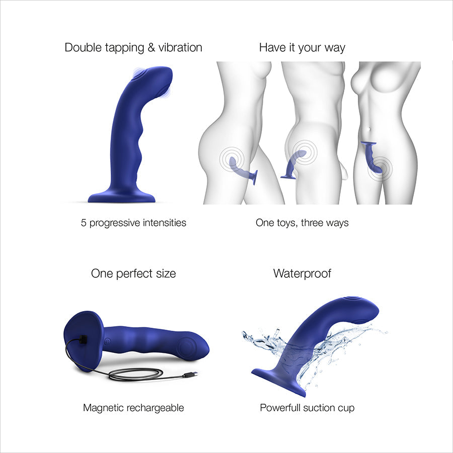 TAPPING DILDO WAVE - NIGHT BLUE