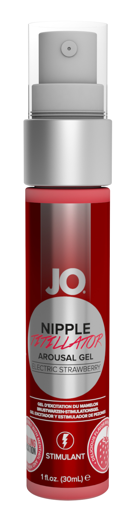 JO Nipple Titillator - Strawberry - Stimulant 1 floz / 30 mL