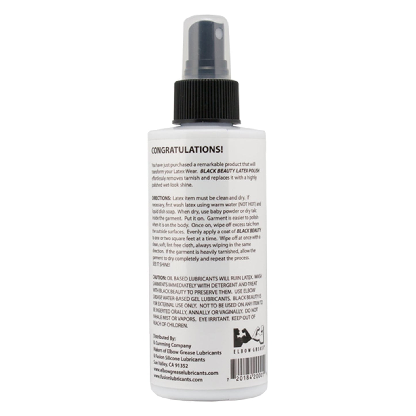 Black Beauty Latex Polish Spray Bottle - 7 oz