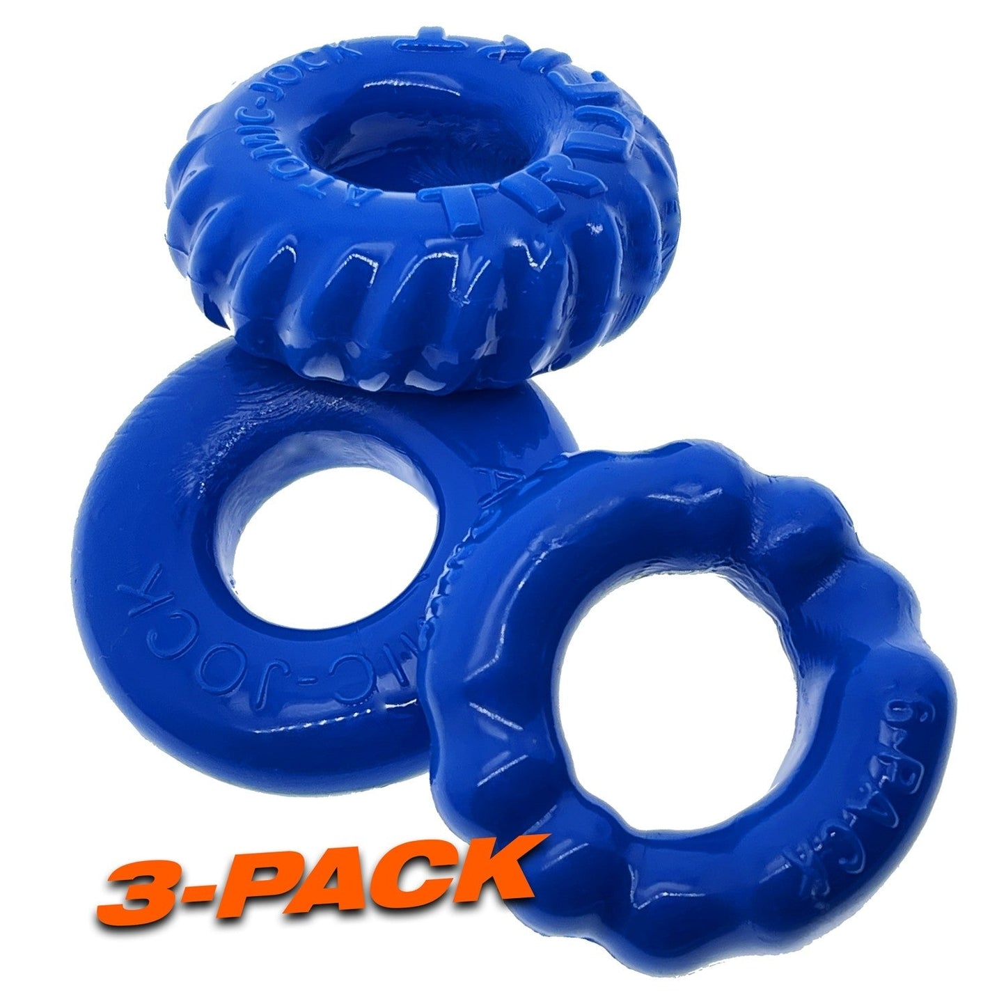 Oxballs BONEMAKER 3-pack boner cockring kit - POOL BLUE