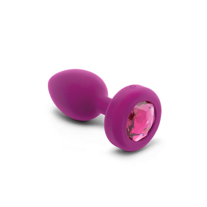 VIBRATING JEWEL PLUG | S/M | FUCHSIA