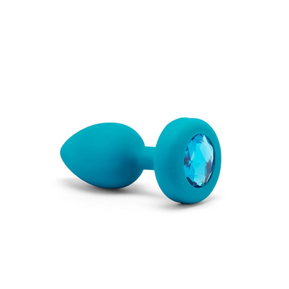 VIBRATING JEWEL PLUG | S/M | TEAL