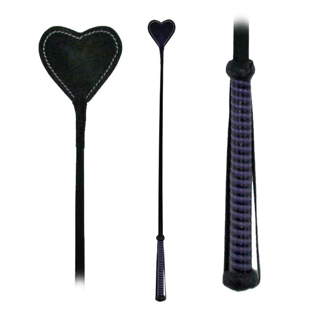 Riding Crop Heart Shaped Vegan Friendly Purple