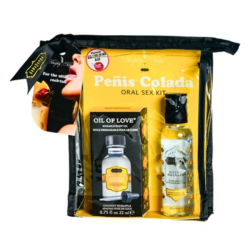 ORAL SEX COCKTAIL KIT - Penis Colada (Coconut Pineapple) 2oz Divine Nectar / .75oz Oil of Love