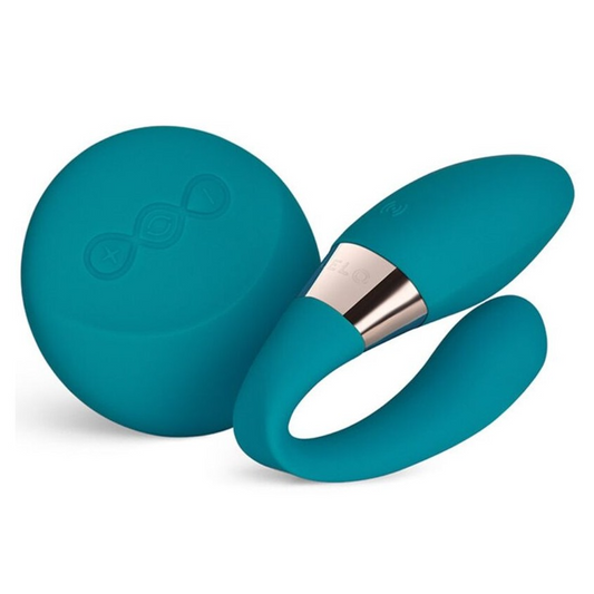 TIANI DUO Vibrating Couples Massager, Ocean Blue