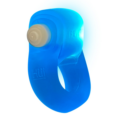 GLOWDICK, cockring with LED, BLUE ICE