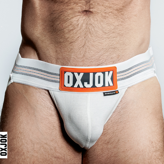 SLINGJOCK upthrust slider-strap jock, WHITE SNOW, X-LARGE