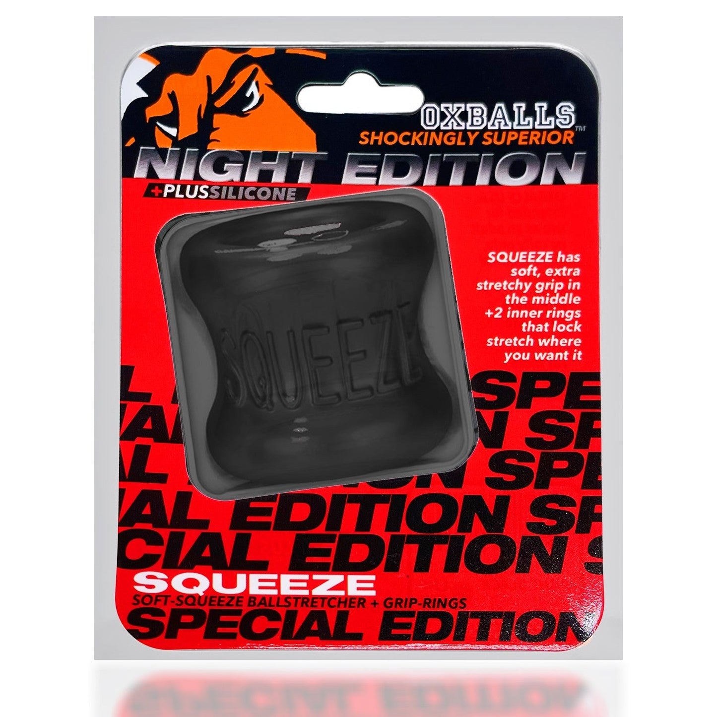 Oxballs SQUEEZE, ballstretcher - PLUS+SILICONE special edition - NIGHT